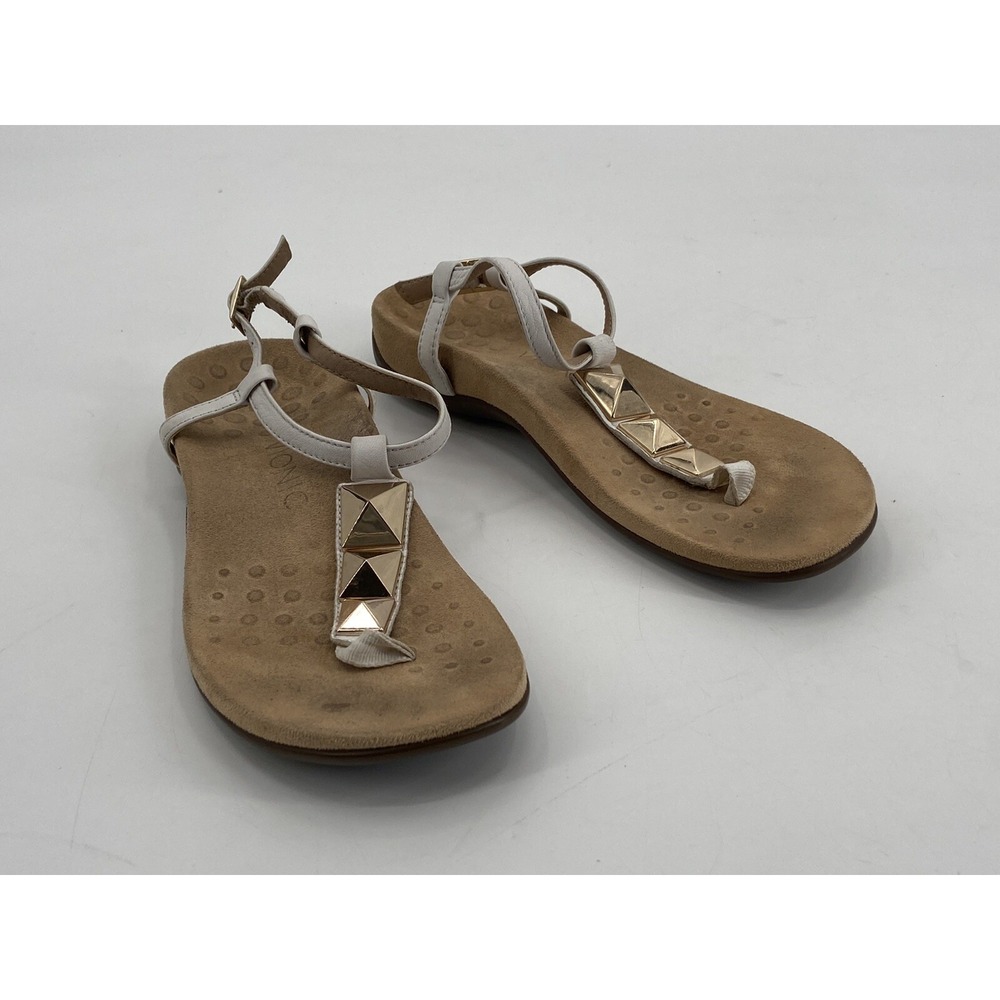 Vionic Nala White Leather Sandals * Sz 6